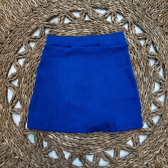 Saia Tecido Texturizado Saída de Praia Com Fenda Ref:0400139 - Azul Turquesa