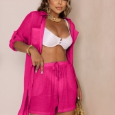 Conjunto Saída De Praia Viscolinho - Chemise e Short - Rosa