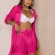 Conjunto Saída De Praia Viscolinho - Chemise e Short - Rosa