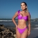 Biquíni De Babado Meia Taça Com Aro Semi Fio - Roxo