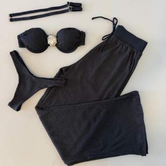 Kit Biquini Com Calça Meia Taça Concha No Top Asa Delta