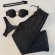 Kit Biquini Com Calça Meia Taça Concha No Top Asa Delta - Preto