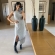 Vestido De Tricot Regata Midi - Cinza
