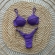 Biquíni Texturizado Com Detalhe Metálico No Centro - Roxo