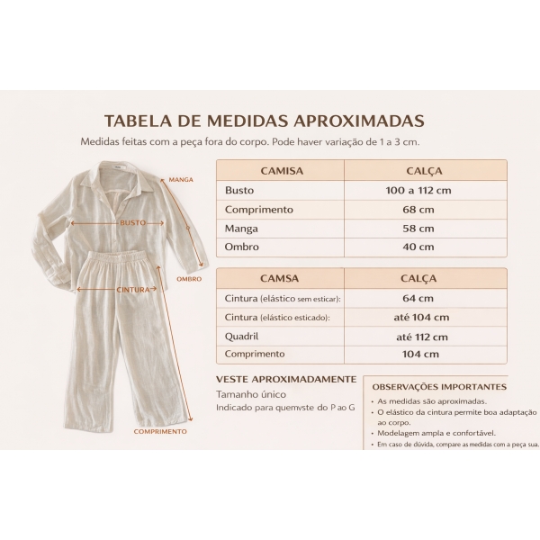 Saída de Praia Feminina Conjunto Camisa e Calça - Rosa