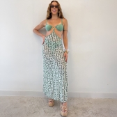 Kit 3 Pçs De Biquíni Geométrica Calcinha Asa Delta E Saída - Verde