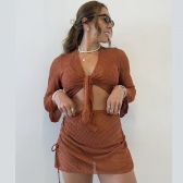 Kit 04 Peças Biquini De Renda Calcinha Asa Delta E Fio Duplo - Terra