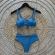 Biquíni Estilo Retrô Hot Pants Com  Cintinho Charmoso - Azul-celeste