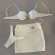 Kit 3 Pçs Biquíni Estrela Dourada E Calcinha Asa Delta e Saia - Off White
