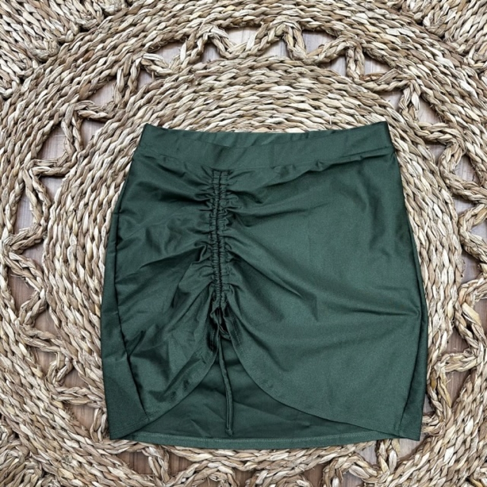 Saia Com Fenda (Saída de Praia) - Verde Militar
