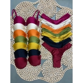 Biquíni com Bojo Estruturado Meia Taça e Calcinha Asa Delta - Amarelo