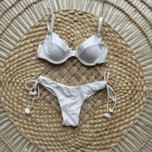 Biquíni Calcinha Lacinho Top Meia Taça - Branco