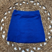 Saia Tecido Texturizado Saída de Praia Com Fenda Ref:0400139 - Azul Turquesa