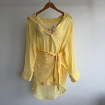 Saída De Praia Feminina Camisa E Saia Envelope