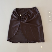 Kit 3 Itens Biquini Cintura Alta Top 2 Em 1 Bojo Estruturado - Marrom