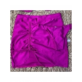 Kit 03 Peças Biquíni De Babado + (Saia Saída de Praia Tam Único) - Fúcsia