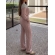 Conjunto Bicolor Tricot Inverno Blusa E Calça Pantalona - Rosé Com Cinza
