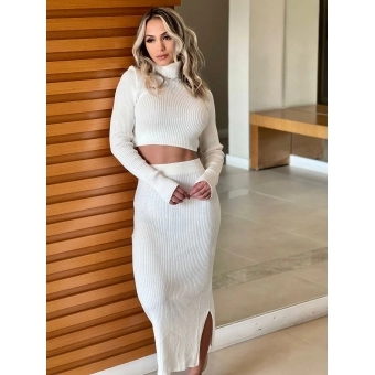 Saia Midi De Tricot Modal