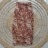 Kit Trio De Biquíni E Saia Estampa Tropical - Marrom